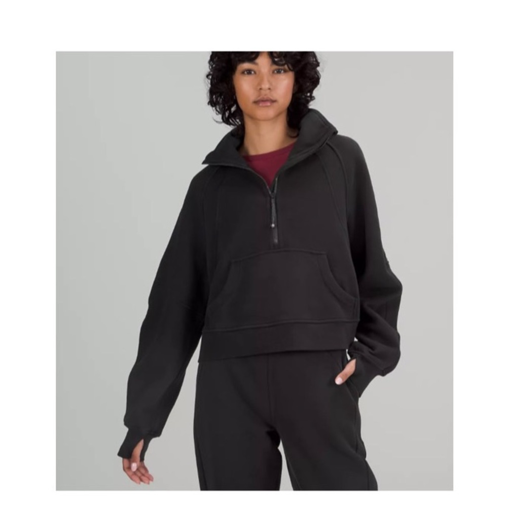LULULEMON scuba oversized funnel neck half zip size M/L